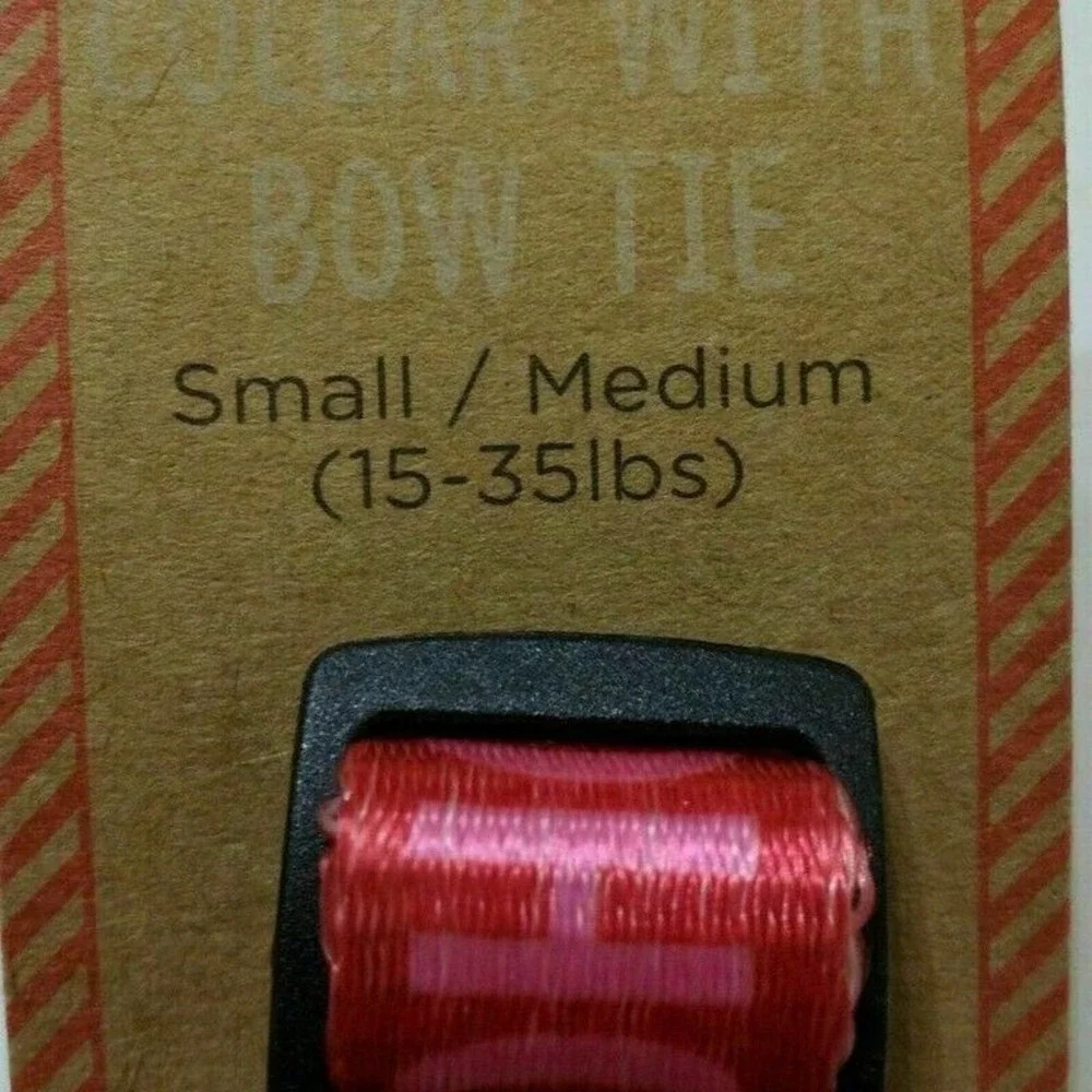 NEW SMALL MEDIUM HO HO HO BOW CHRISTMAS Dog Puppy Collar